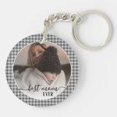 ユニーク可愛いお最高の母さんカスタム写真 キーホルダー (裏面)