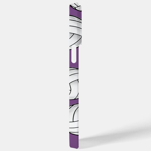 ユニーク名前をカスタムするバレーボール紫 Case-Mate iPhoneケース (裏面 / 右)