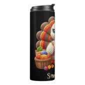 ユニーク名前をカスタムする、七面鳥の鳴き声 タンブラー (回転左)