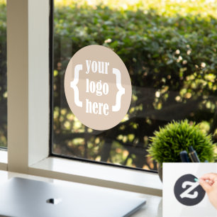 ユニーク図形の会社のロゴの表示 ウィンドウサイン