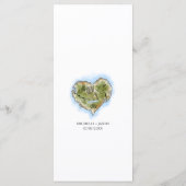 ユニーク図解入りの、写真付きの地ウェディングマップ旅行 メニュー (裏面)