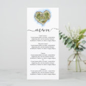 ユニーク図解入りの、写真付きの地ウェディングマップ旅行 メニュー (スタンド正面)