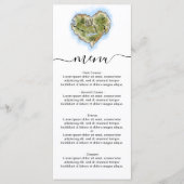 ユニーク図解入りの、写真付きの地ウェディングマップ旅行 メニュー (正面)