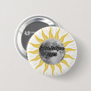 ユニーク太陽のEclipse 2025月と日 缶バッジ