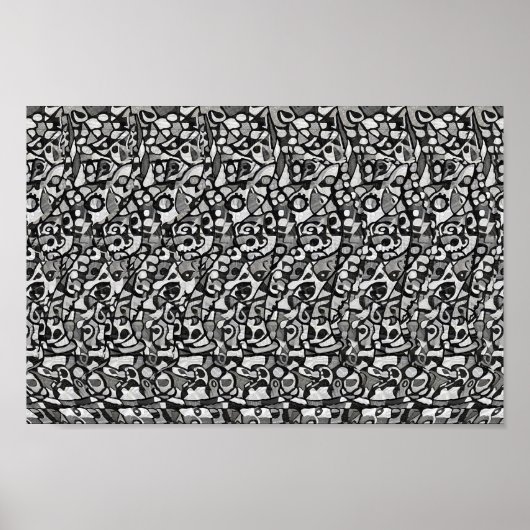 ユニーク姿 – 非表示3Dプリント ポスター (正面)