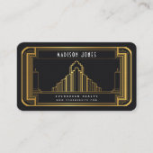 ユニーク実在代理アールデコ業 名刺 (正面)