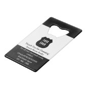 ユニーク実在寄付金 クレジットカード栓抜き (正面アングル)