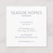 ユニーク実在Estate Agentビーチサーフバイクフォト スクエア名刺 (裏面)