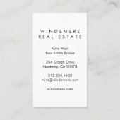 ユニーク実在Estate Agent Broker Red Cactus開花 名刺 (裏面)