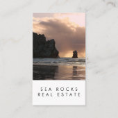 ユニーク実在Estate Agent Rocks海ビーチ写真 名刺 (正面)