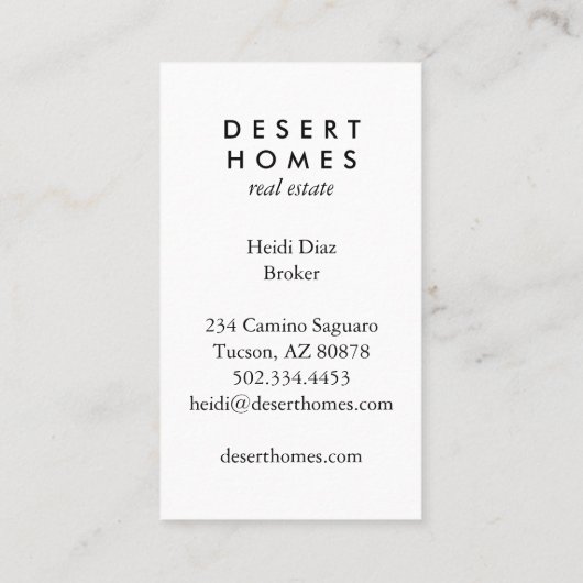 ユニーク実在Estate Cactus Flower Desert写真 名刺 (裏面)