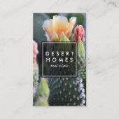 ユニーク実在Estate Cactus Flower Desert写真 名刺 (正面)