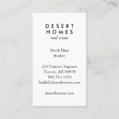 ユニーク実在Estate Cactus Flower Desert写真 名刺 (裏面)