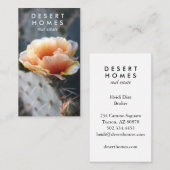 ユニーク実在Estate Cactus Flower Desert写真 名刺 (正面/裏面)