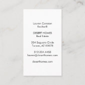 ユニーク実在Restate Agent Red Cactusフラワーフォト 名刺 (裏面)