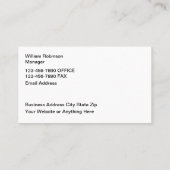 ユニーク建築名刺テンプレート 名刺 (裏面)