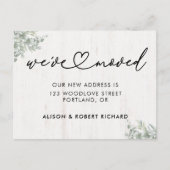 ユニーク引っ越しましたの新しいアドレスの移動のお知らせ ポストカード (正面)