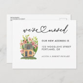 ユニーク引っ越しましたの新しいアドレスの移動のお知らせ ポストカード (正面/裏面)