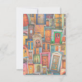 ユニーク引っ越し祝いパーティーパーティの招待状ドア 招待状 (裏面)