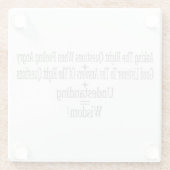 ユニーク引用文デザイン! ガラスコースター (裏面)