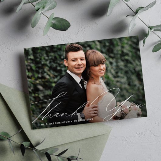 ユニーク感謝していレタリング結婚のカード サンキューカード