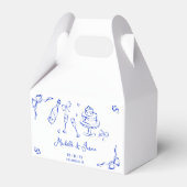 ユニーク手予測できな引き青いボウフランスの写真 フェイバーボックス (裏面サイド)