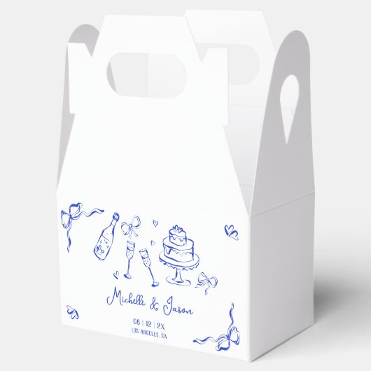 ユニーク手予測できな引き青いボウフランスの写真 フェイバーボックス (オープン)