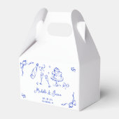 ユニーク手予測できな引き青いボウフランスの写真 フェイバーボックス (正面サイド)