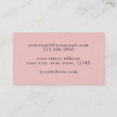 ユニーク抽象芸術オレンジブラウンコーラルピンク 名刺 (裏面)