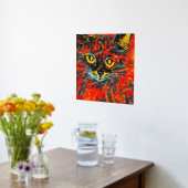 ユニーク抽象芸術キャッ絵画実在トの金箔フローラ 箔ポスター (レイダウン (キッチン))