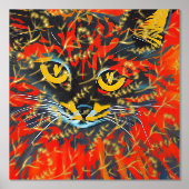 ユニーク抽象芸術キャッ絵画実在トの金箔フローラ 箔ポスター (正面)