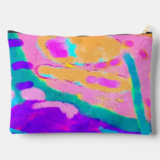 ユニーク抽象芸術デジ絵画タル アクセサリーポーチ (裏面)