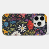 ユニーク抽象芸術フローラ- Phone 15 Proケース Case-Mate iPhoneケース (裏面 (横))