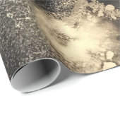 ユニーク抽象芸術ブラック金ゴールドパープルピンクアート ラッピングペーパー (ロールコーナー)