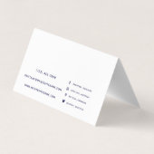 ユニーク抽象芸術ブルーアートサンキュー 名刺 (裏面)