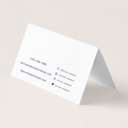 ユニーク抽象芸術ブルーアートサンキュー 名刺 (裏面)