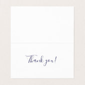 ユニーク抽象芸術ブルーアートサンキュー 名刺 (内部フラット)