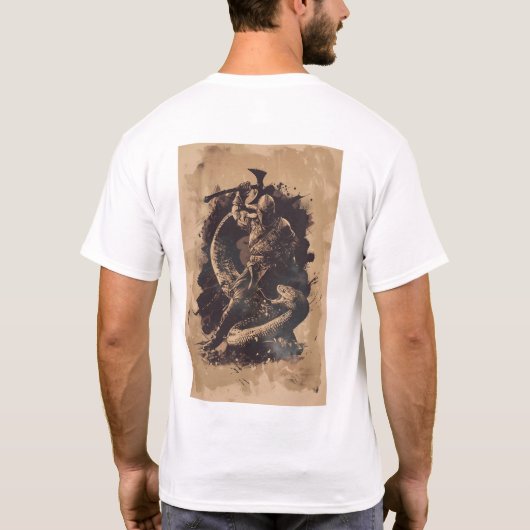ユニーク抽象芸術ベクトルTシャツデザイン Tシャツ (裏面)