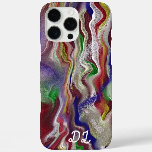 ユニーク抽象芸術マルリ液化油絵を描 Case-Mate iPhoneケース (裏面)