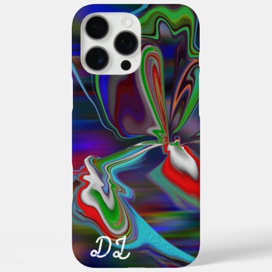ユニーク抽象芸術マーレド液化&カラフル Case-Mate iPhoneケース (裏面)