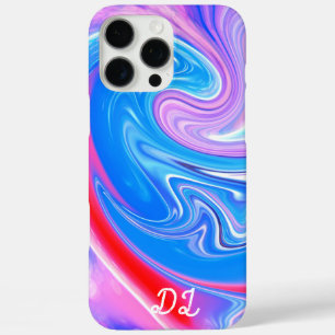 ユニーク抽象芸術マーレド液化&カラフル iPhone 16 PRO MAXケース