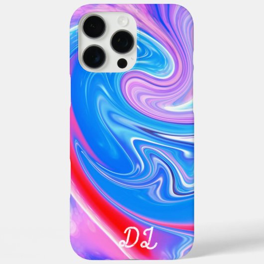 ユニーク抽象芸術マーレド液化&カラフル Case-Mate iPhoneケース (裏面)