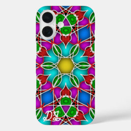 ユニーク抽象芸術マーレド液化&カラフル iPhone 16ケース