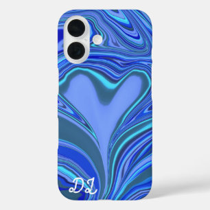 ユニーク抽象芸術マーレド液化&カラフル iPhone 16ケース