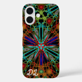 ユニーク抽象芸術マーレド液化&カラフル iPhone 16ケース