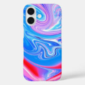ユニーク抽象芸術マーレド液化&カラフル Case-Mate iPhoneケース (裏面)