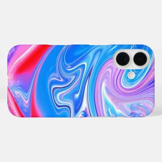 ユニーク抽象芸術マーレド液化&カラフル Case-Mate iPhoneケース (裏面 (横))