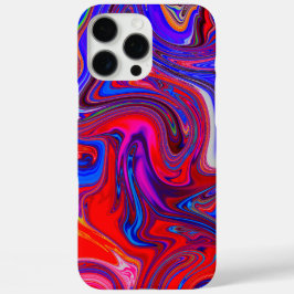 ユニーク抽象芸術マーレド液化&カラフル iPhone 16 PRO MAXケース