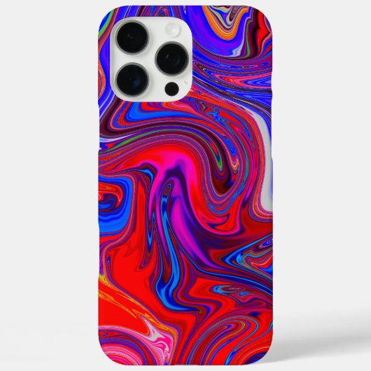 ユニーク抽象芸術マーレド液化&カラフル Case-Mate iPhoneケース (裏面)