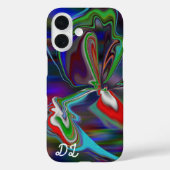 ユニーク抽象芸術マーレド液化&カラフル Case-Mate iPhoneケース (裏面)